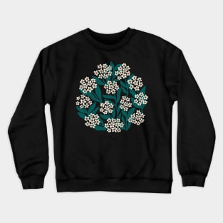 Delicate blooms in green and brown Crewneck Sweatshirt